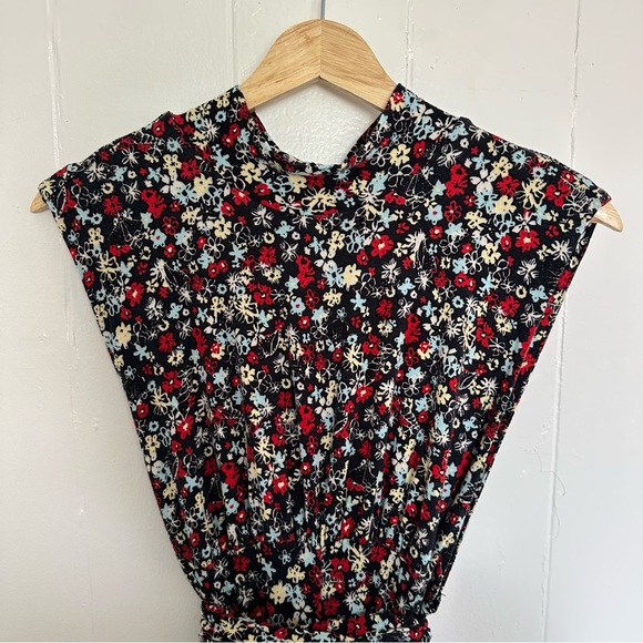 Free People Vibe Check One-Piece Jumpsuit – Black Ditsy Shell Combo – XS - Picture 12 of 12